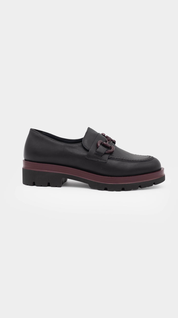 MOCASSINO NERO/BORDEUX IGI&CO