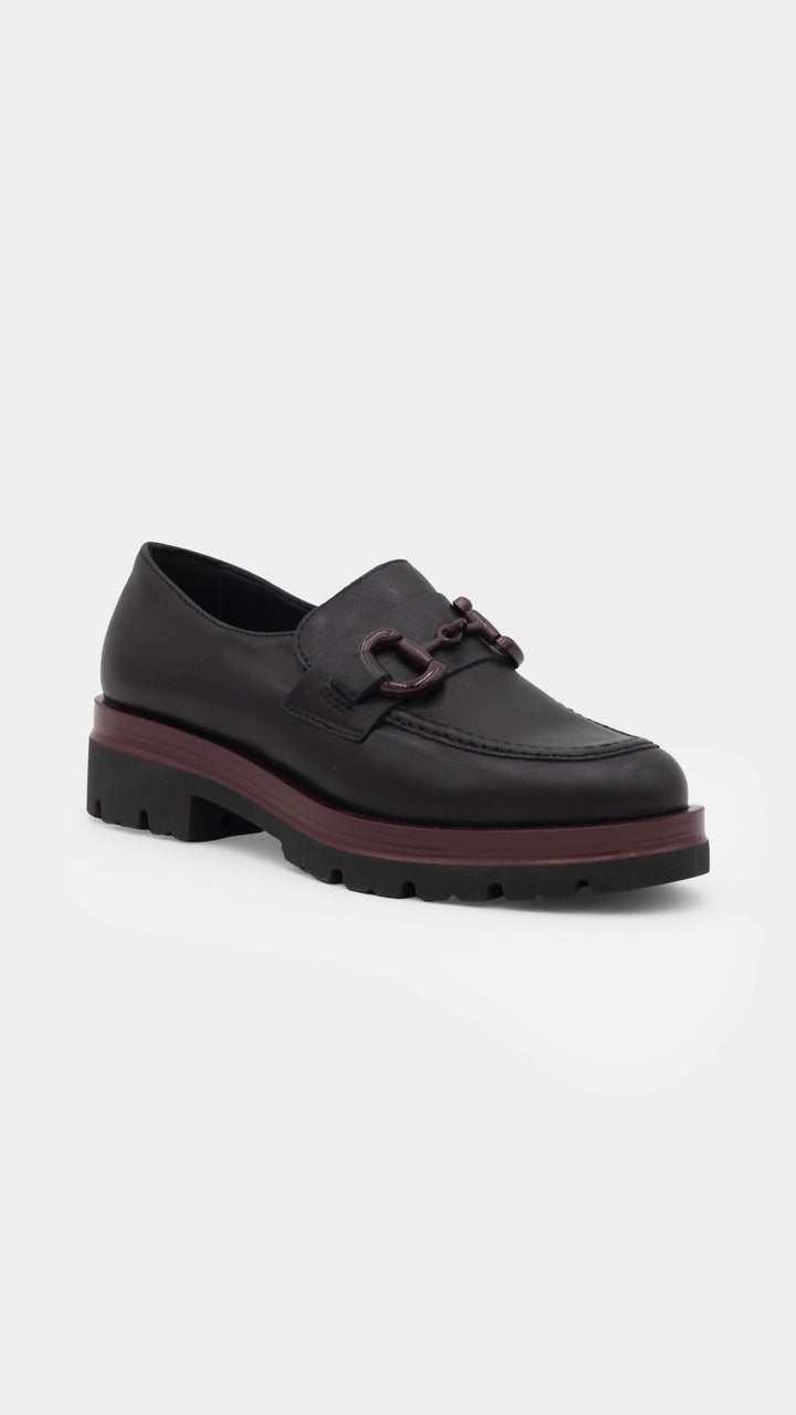 MOCASSINO NERO/BORDEUX IGI&CO