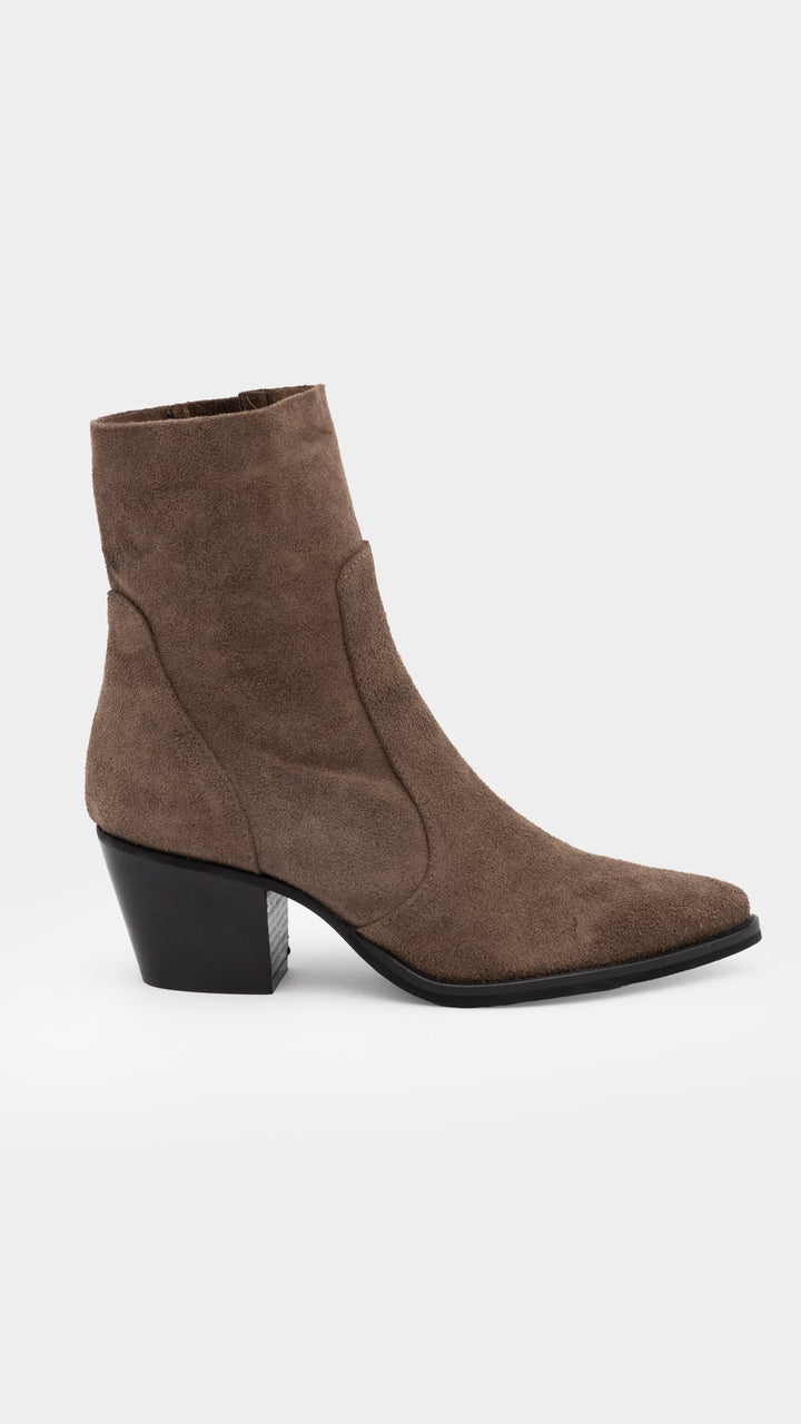 STIVALETTO SCAMOSCIATO TAUPE