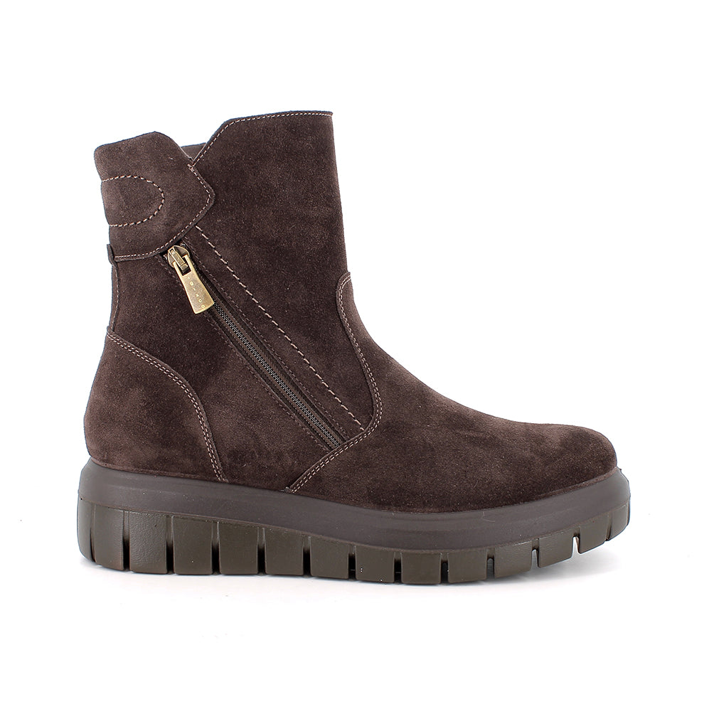 IGI & CO Stivaletti con zeppa da donna marrone con zip 2149211