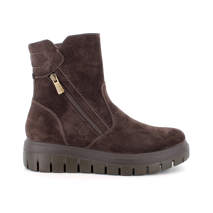 IGI & CO Stivaletti con zeppa da donna marrone con zip 2149211