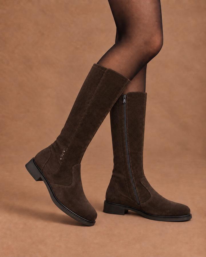 NERO GIARDINI STIVALE DA DONNA IN PELLE SCAMOSCIATA E TESSUTO TECNICO I617970D