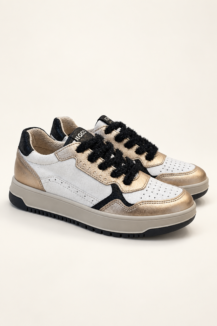 IGI&CO SNEAKER bianco e platino con lacci 2167600