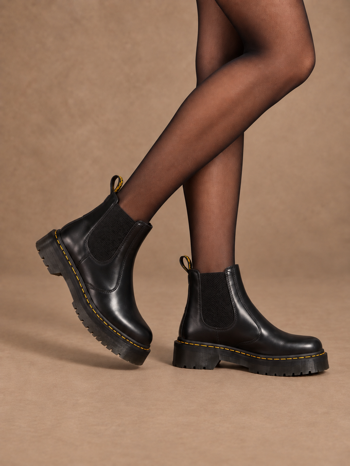 DR. MARTENS Quad 2976- Stivaletti Chelsea Platform in pelle Smooth