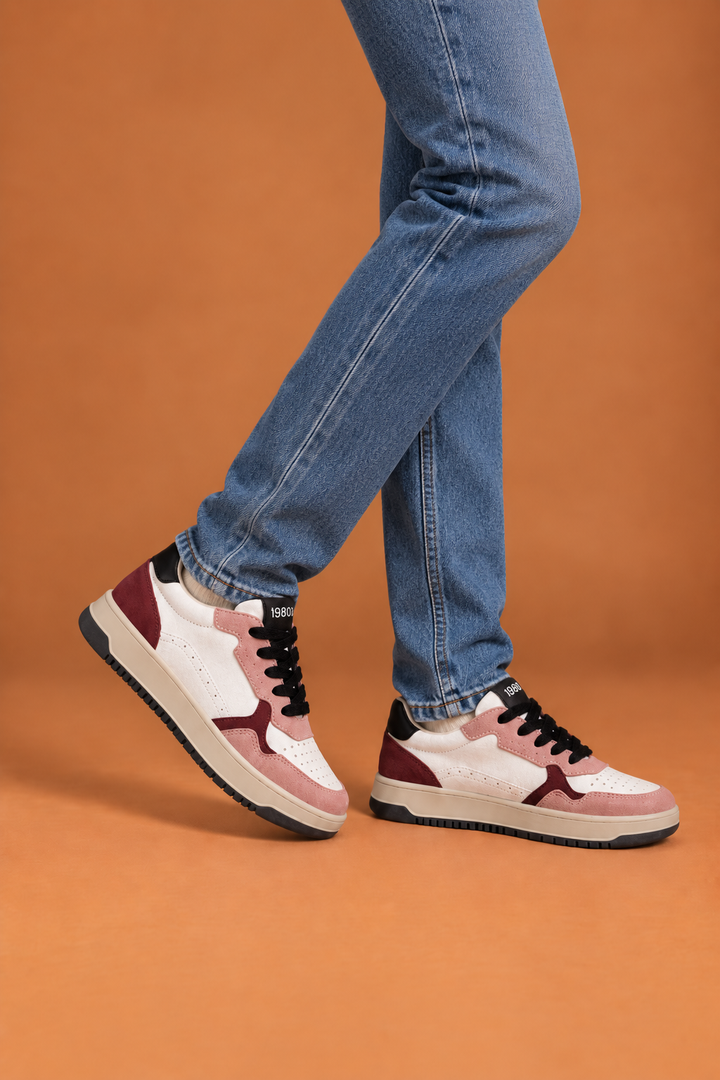 IGI&CO SNEAKER bianco e rosa con lacci 2167622