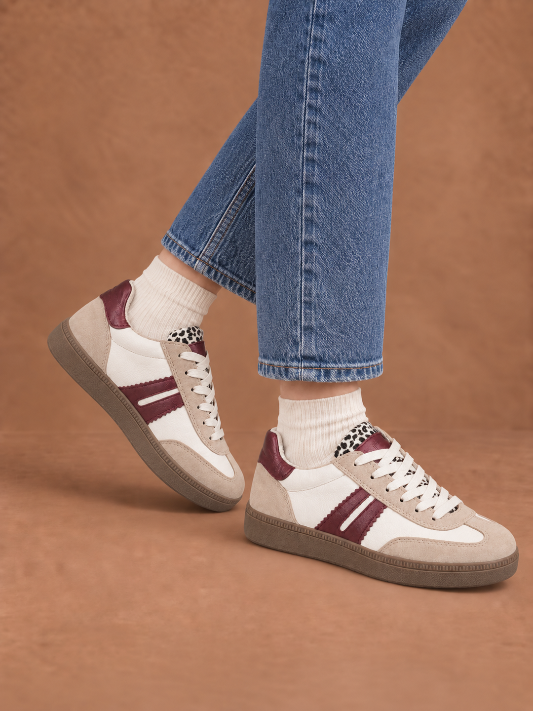 IGI&CO 2165566 Sneakers da donna beige e bianco con lacci
