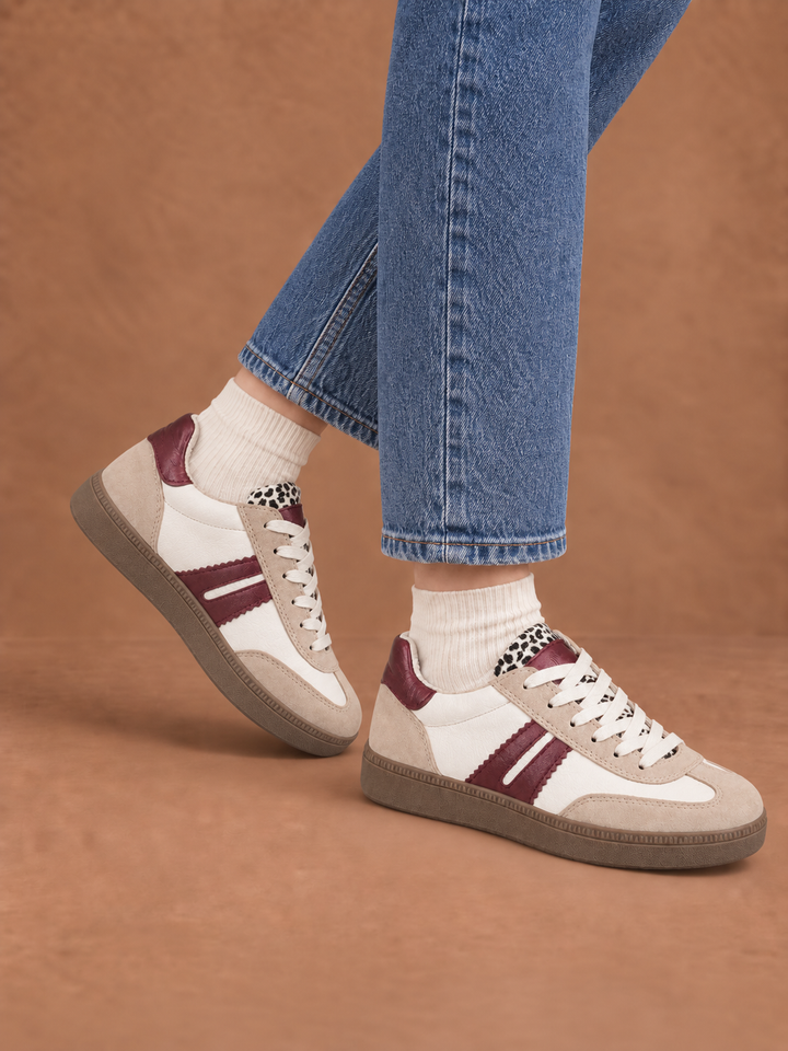 IGI&CO 2165566 Sneakers da donna beige e bianco con lacci