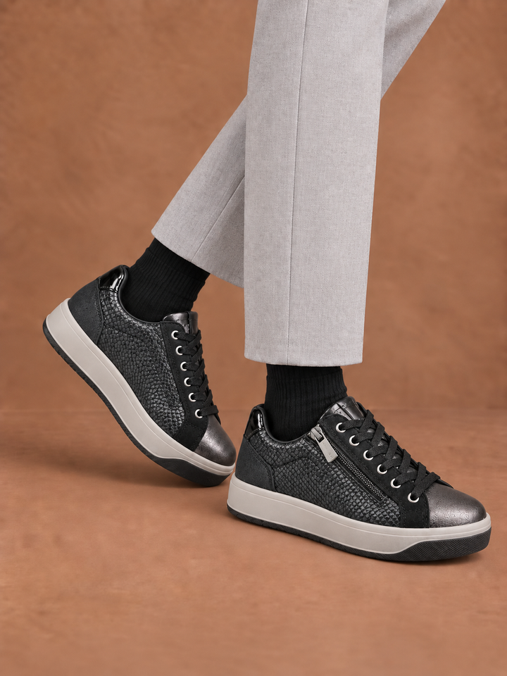 IGI&CO 2169633 Sneakers da donna nero e grigio con zip
