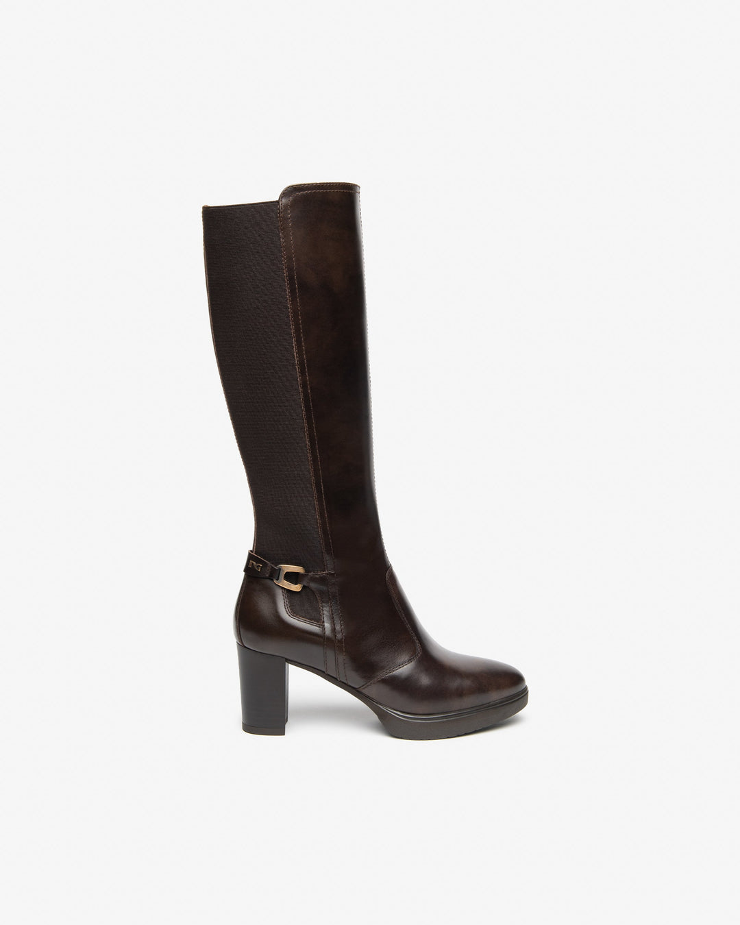 NERO GIARDINI STIVALE DA DONNA IN PELLE E TESSUTO I617940D - I617941D