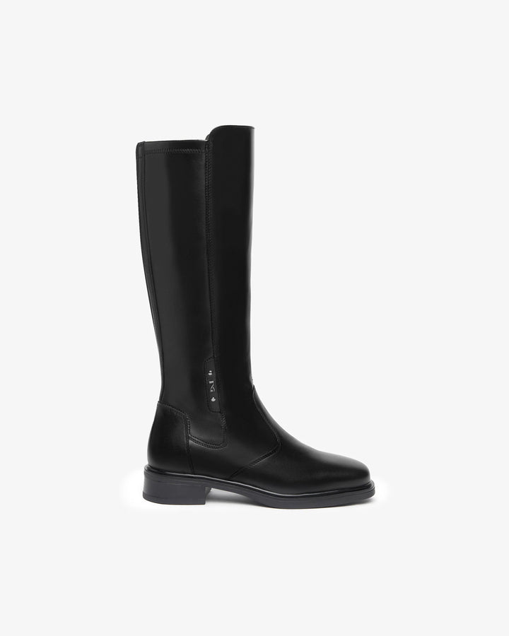 NERO GIARDINI STIVALE DA DONNA IN PELLE E TESSUTO TECNICO I617969D