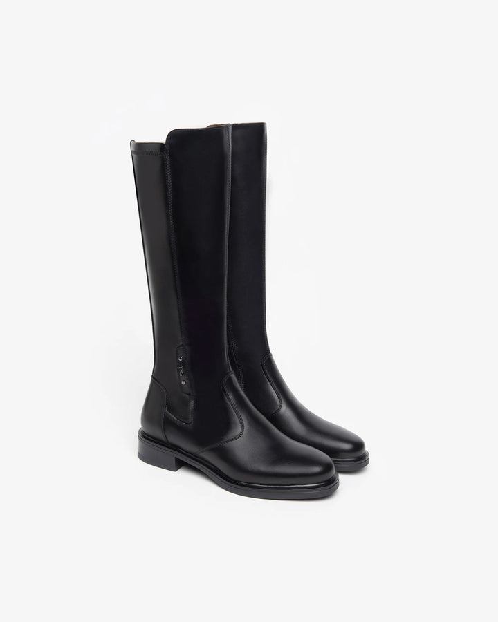 NERO GIARDINI STIVALE DA DONNA IN PELLE E TESSUTO TECNICO I617969D