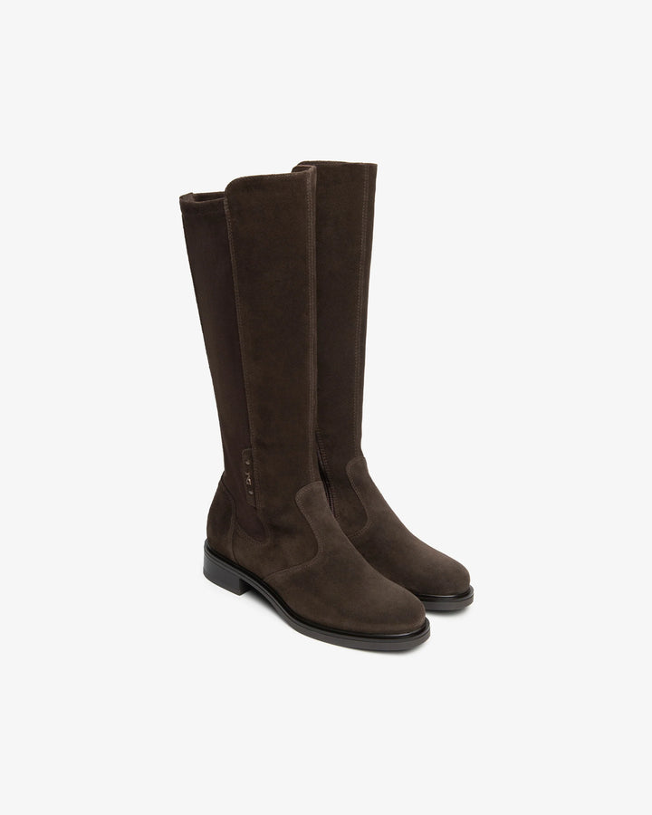 NERO GIARDINI STIVALE DA DONNA IN PELLE SCAMOSCIATA E TESSUTO TECNICO I617970D