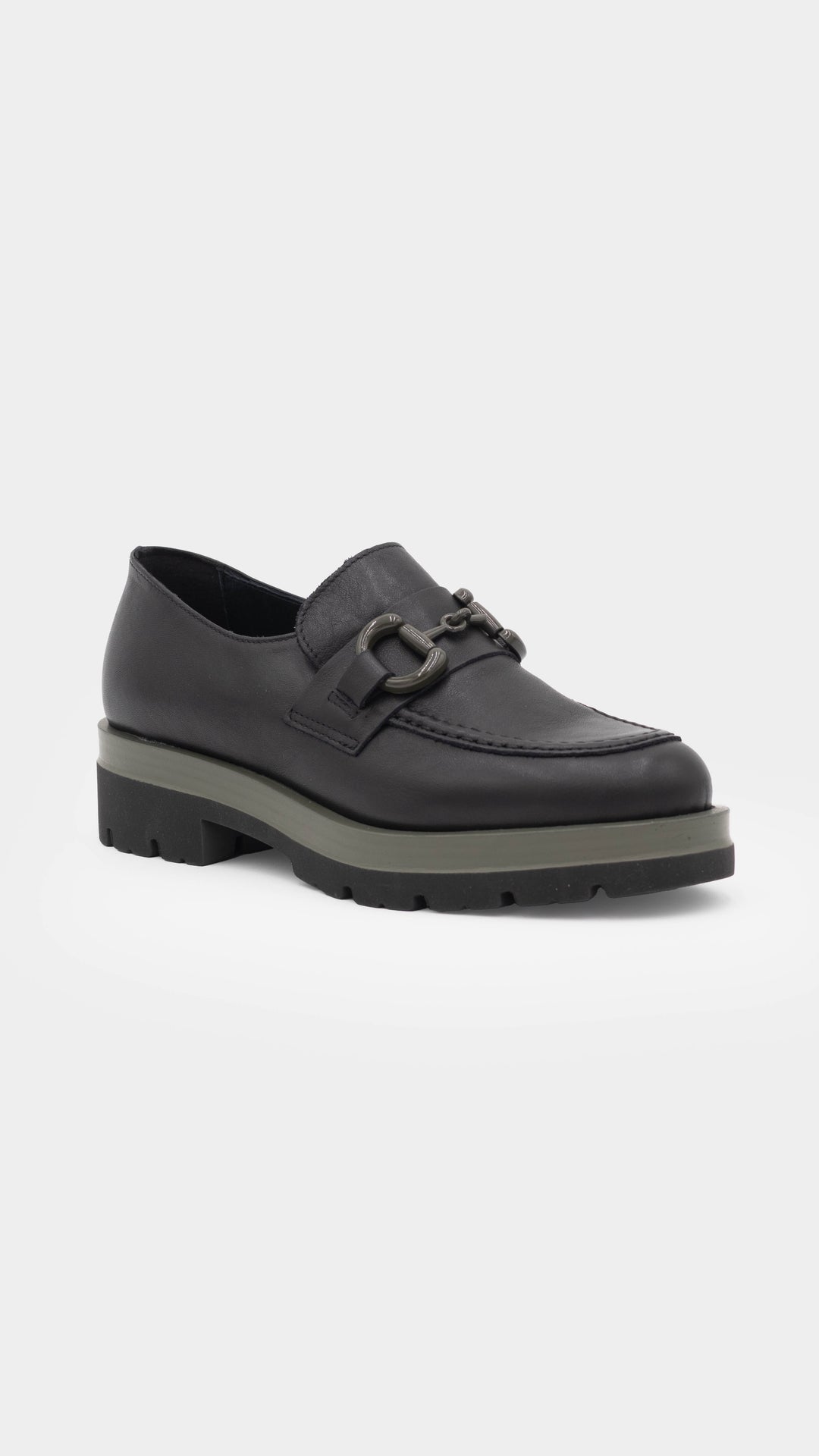 MOCASSINO NERO/VERDE IGI&CO