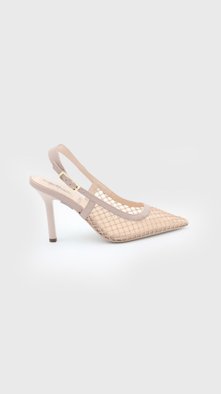 SLINGBACK TRAFORATO NUDE