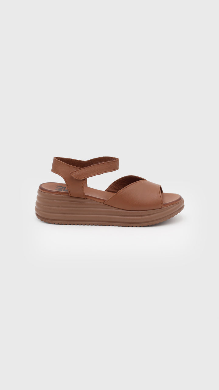 SANDALO FASCIA SCOLLO V CUOIO