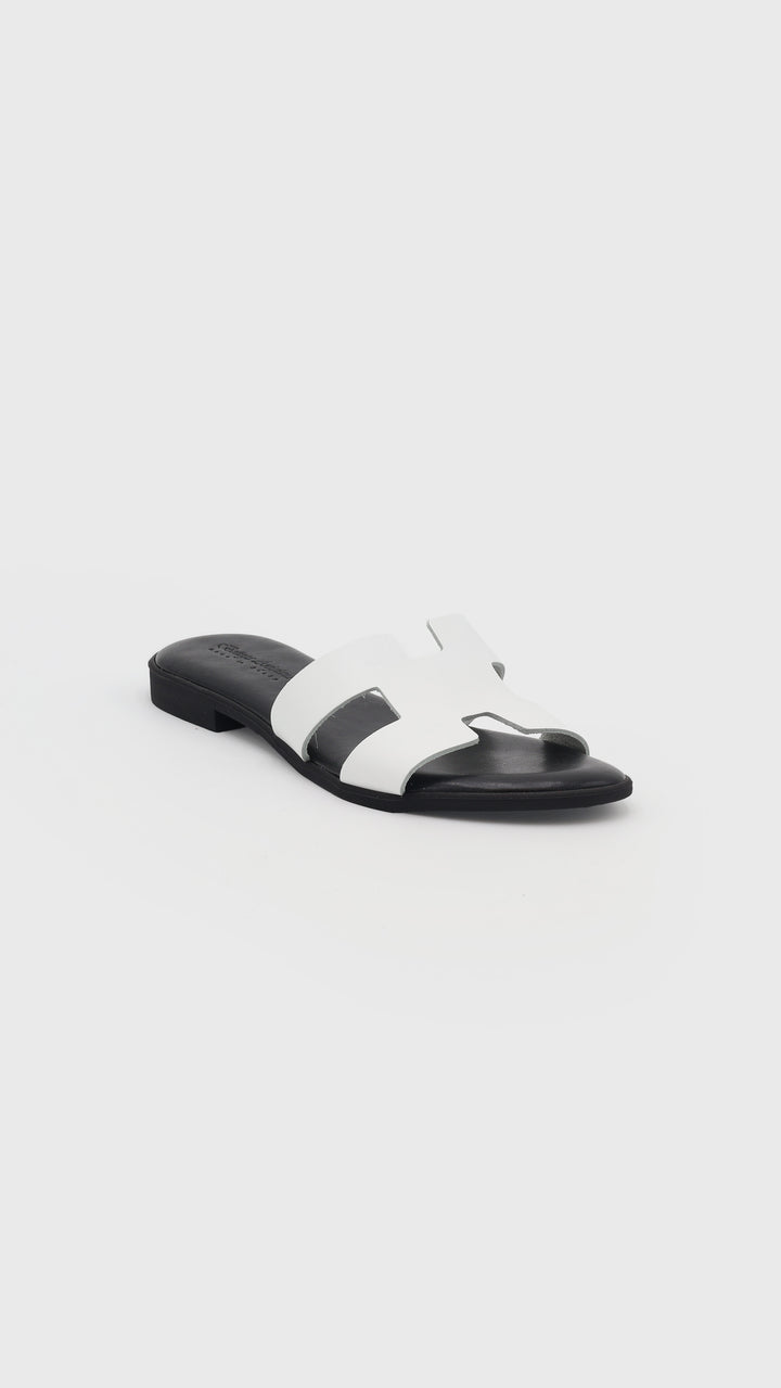 CIABATTA IN PELLE BLACK&WHITE