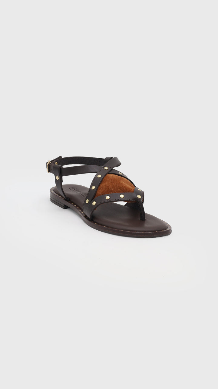 SANDALO INFRADITO COGNAC