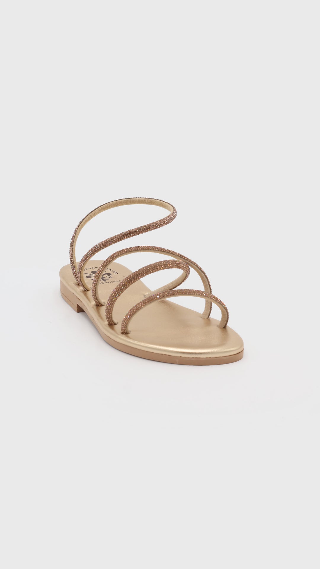 SANDALO FASCE GLITTER GOLD