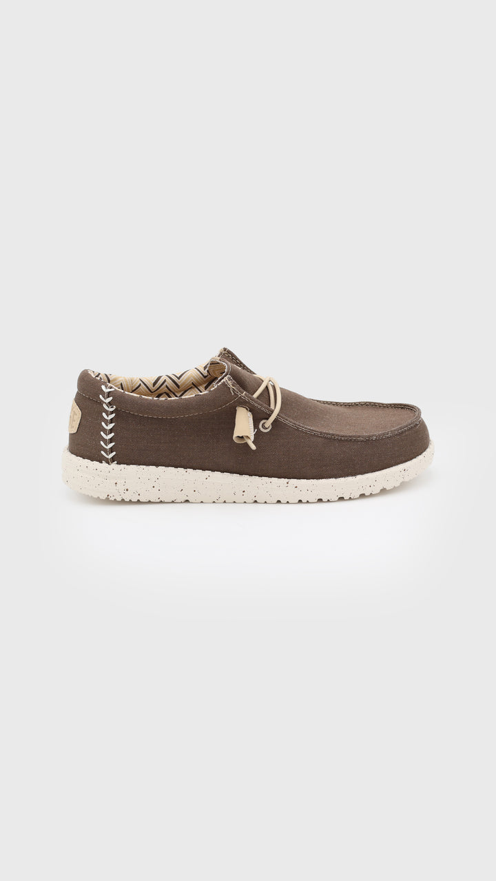HEY DUDE STRETCH CANVAS BROWN