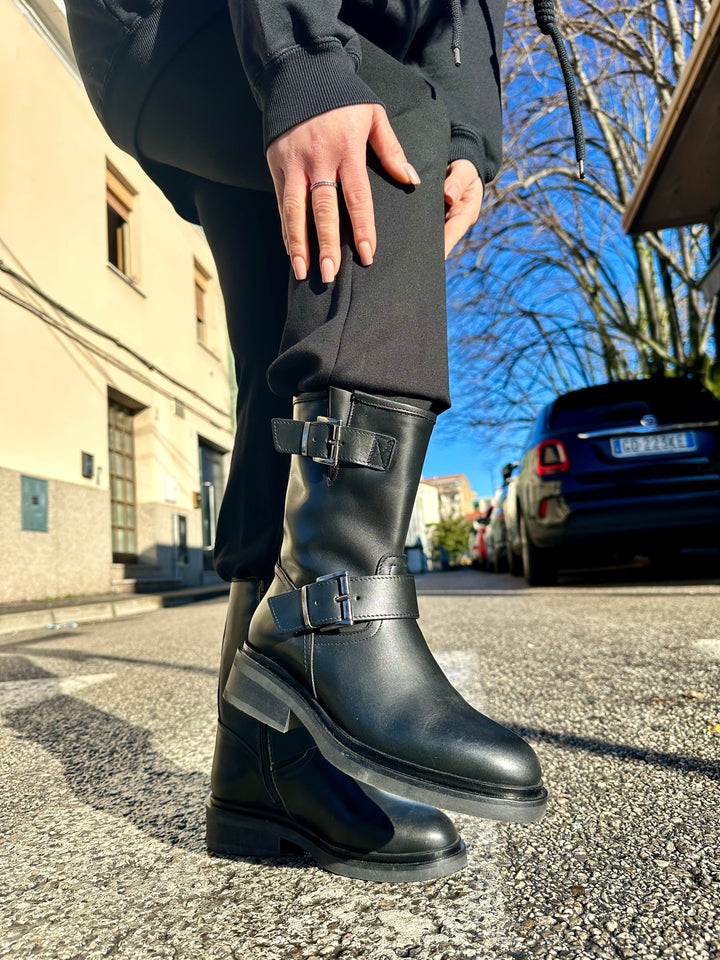 BIKER DOUBLE IN PELLE