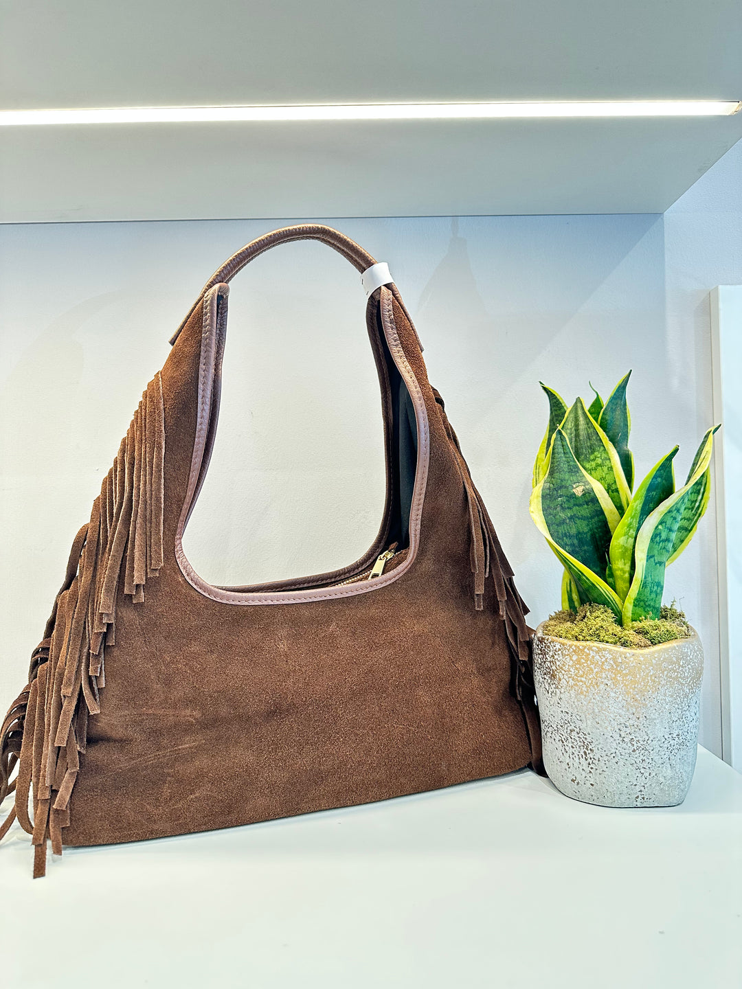 BORSA FRANGE BOHO TESTA DI MORO