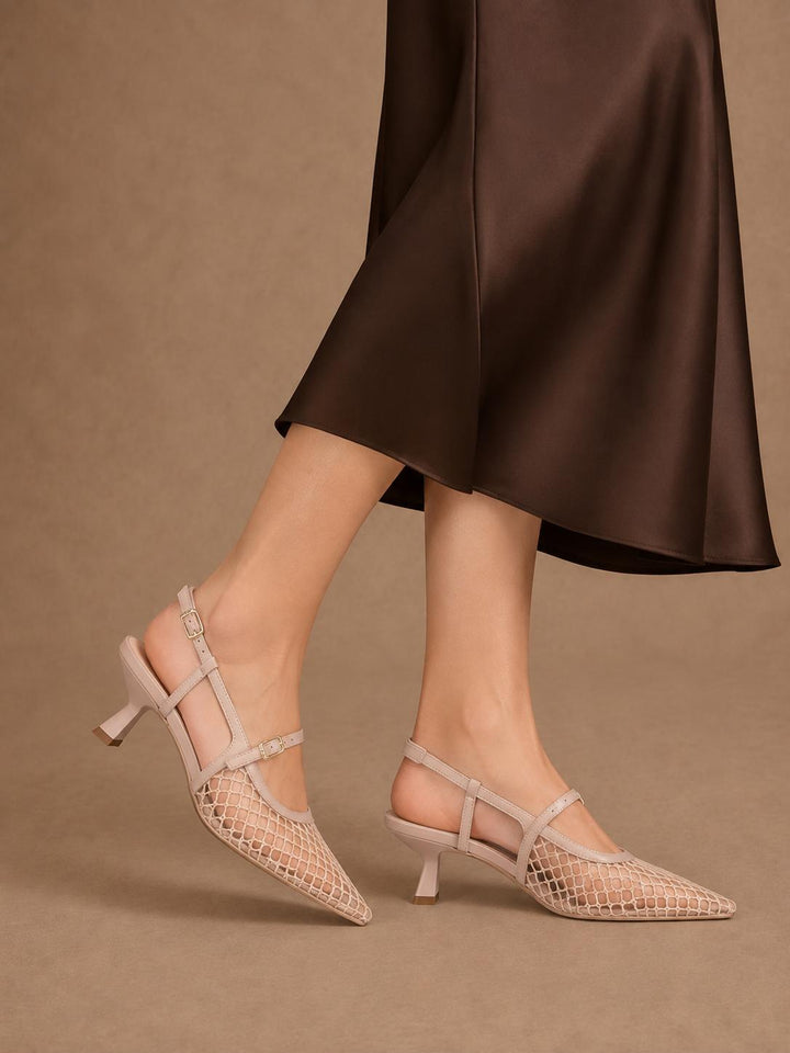 NERO GIARDINI SLINGBACK CINGHIA TRAFORATO