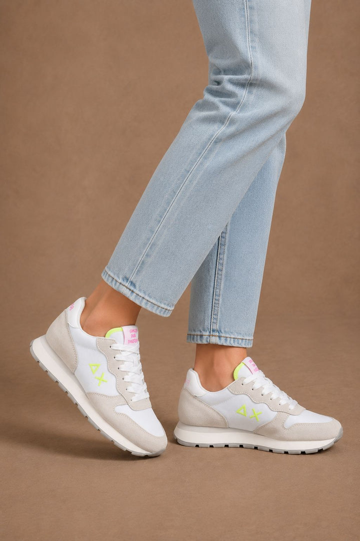 SUN68 BIANCA LOGO FLUO